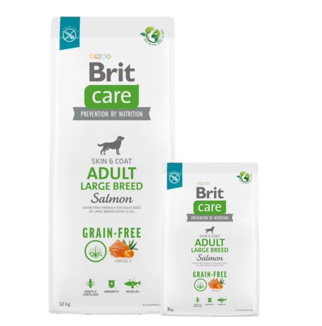 Care Dog Grainfree - Large Breed - Salmon - Skin & Coat