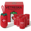 Strawberry poop bag dispenser set, 7 rolls