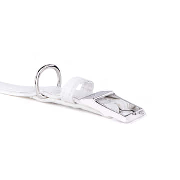 Saint Tropez Similpelle Collar for dogs in white