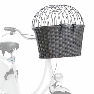 Front bike basket with grille