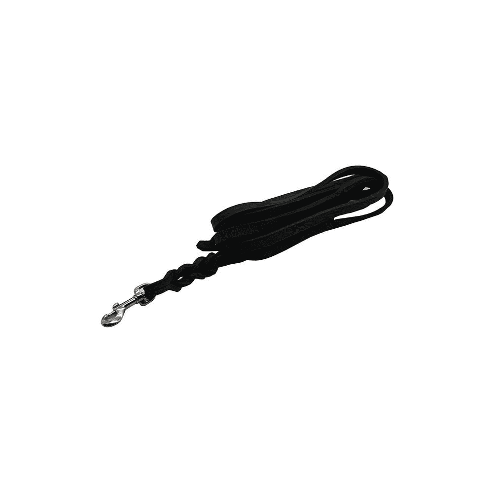 Weichleder-Pistenleine mit Handschlaufe, schwarz
