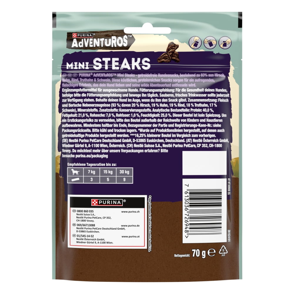 Adventuros Mini Steaks Venison