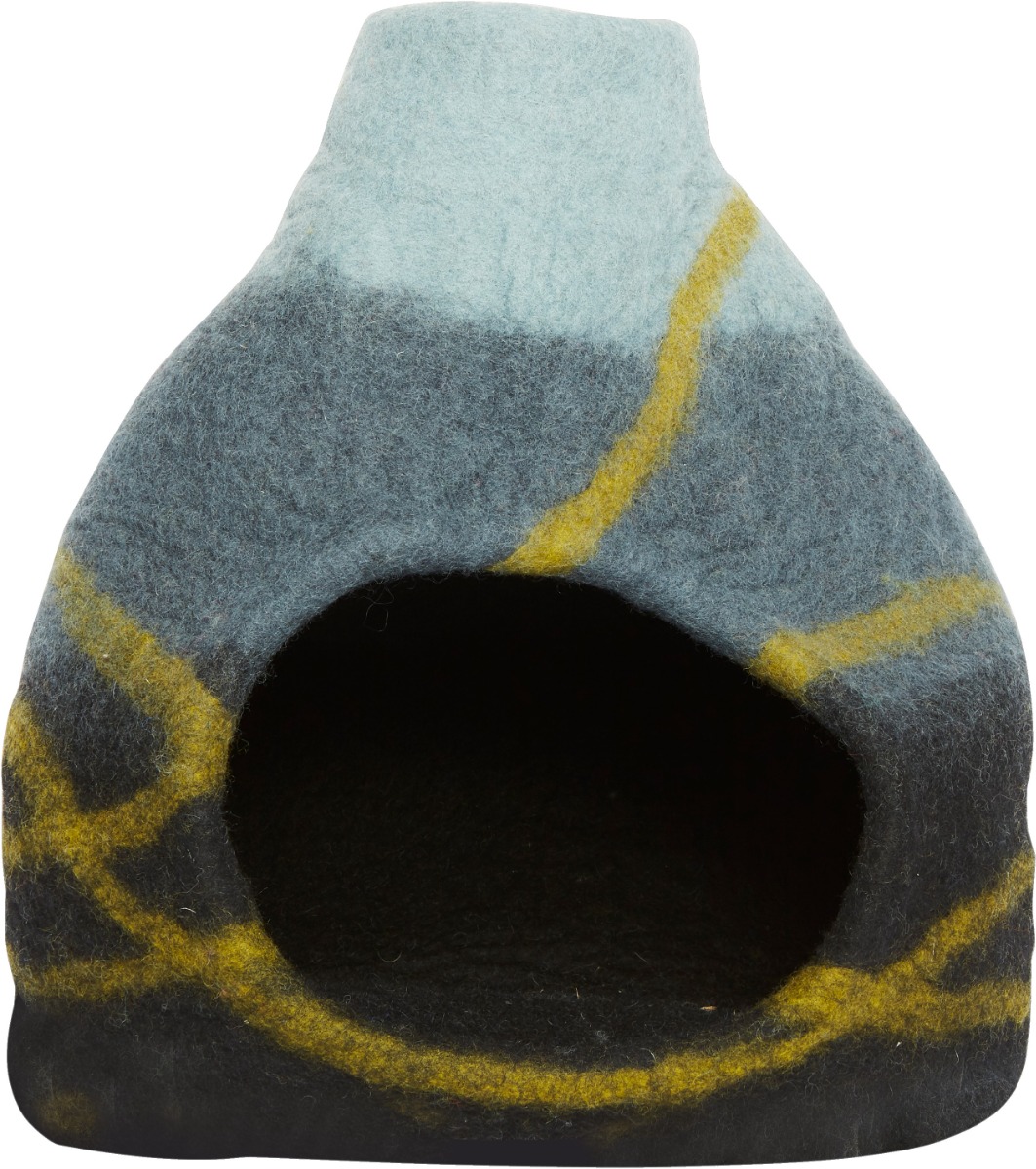 Höhle Vase Schwarz