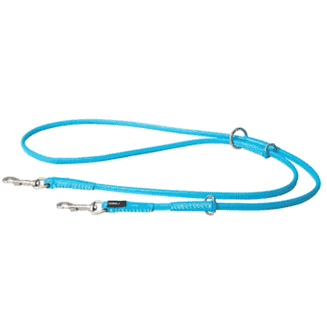 Laisse en cuir Round Multi turquoise