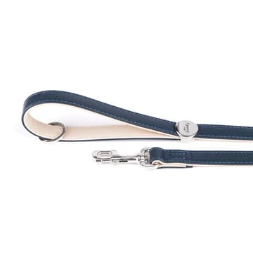Hermitage Vitello leather Dog leash in blue