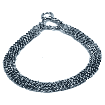 3-reihiges Kettenhalsband mit Zugstopp