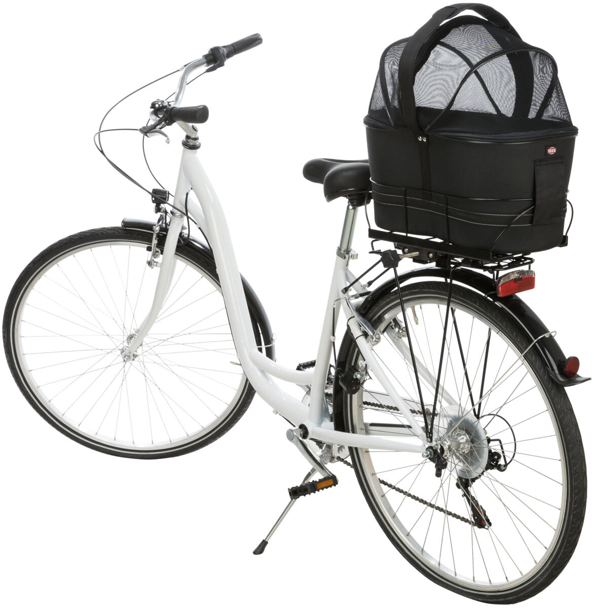 Bicycle basket for luggage carrier