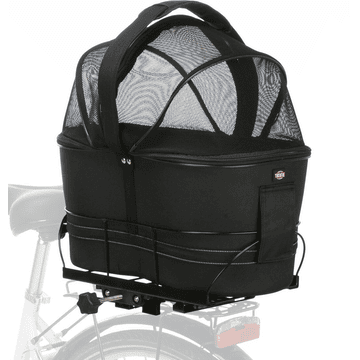 Bicycle basket for luggage carrier