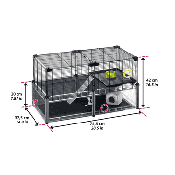 Cage pour rongeurs Multipla gris