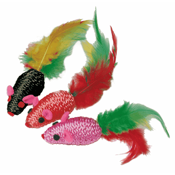 Souris en fil artificiel avec plume