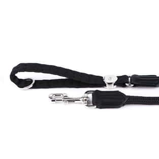 Milano Hundeleine aus Nylon in schwarz