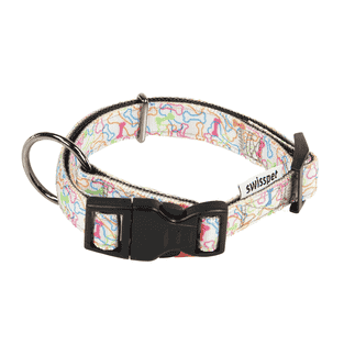 Collar Smuffy Bones, white