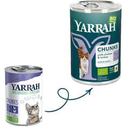 Bio Chunks au poulet et à la dinde pour chats - boîte
