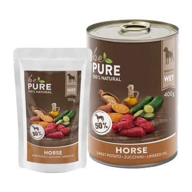 Dog Horse, mit Gemüse