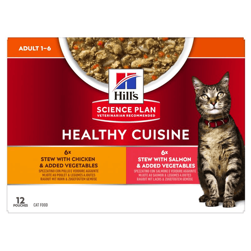 HEALTHY CUISINE Adult Ragout für Katzen mit Huhn, Lachs und Gemüse