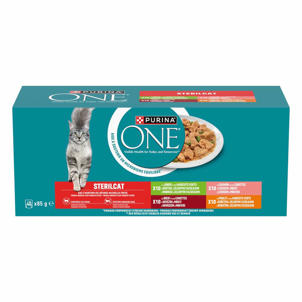 Sterilcat saumon, poulet, dinde & bœuf 40x85g