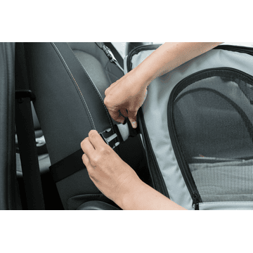 Dog car seat with net