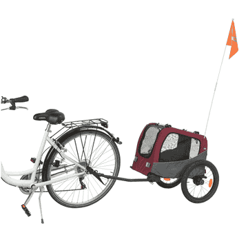 Remorque de vélo gris/rouge