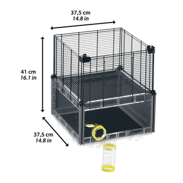 Cage pour rongeurs Multipla gris