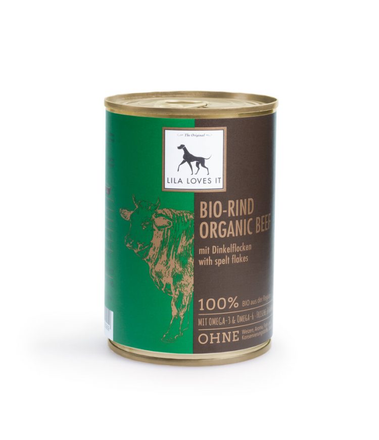 Organic beef with spelt flakes