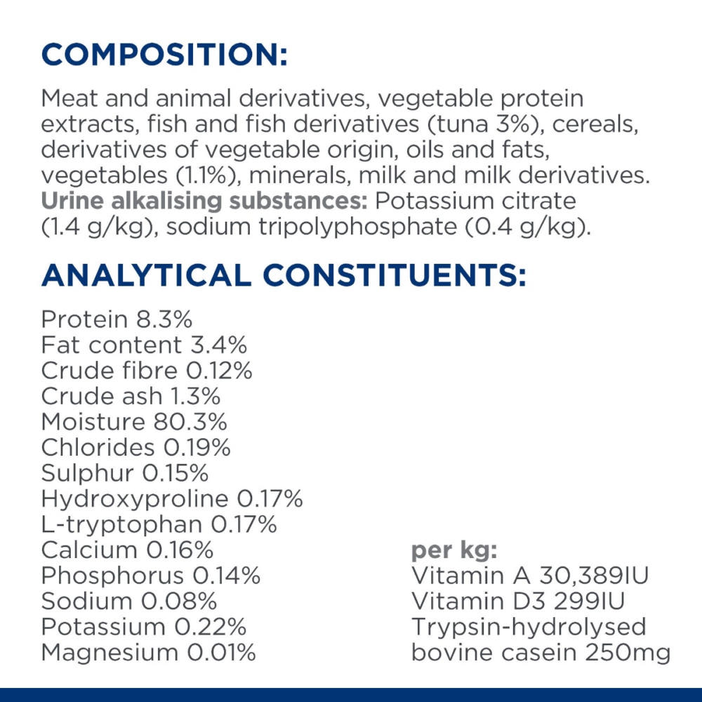 Feline c/d Multicare Stress Urinary Care Ragout Stew flavoured with tuna and added vegetables - Can