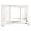 Barrière pour chiens, bois, blanc