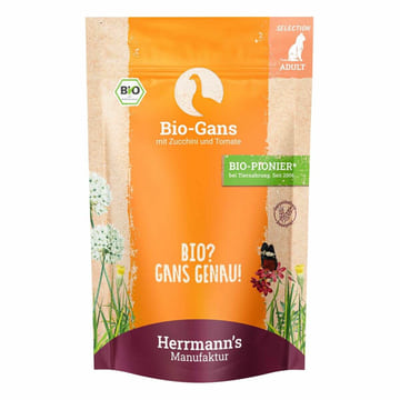 Selection Bio Gans mit Zucchini, Tomaten, Kokosflocken und Joghurt