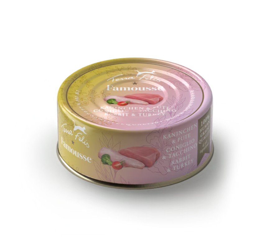 Famousse Katze getreidefrei Kaninchen+Pute