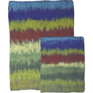 Tapis Multi Ombré Vert-Rouge-Bleu