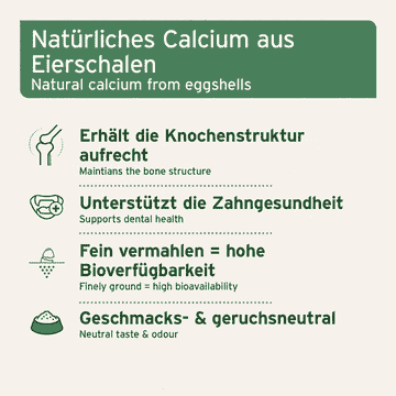 Gemahlene Eierschalen
