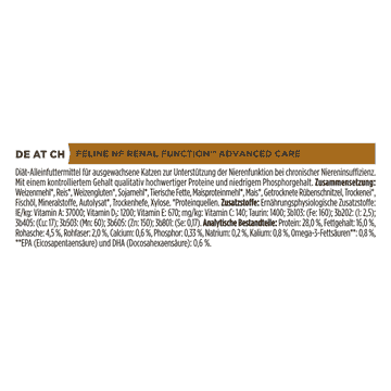 FELINE NF Renal Function Advanced Care