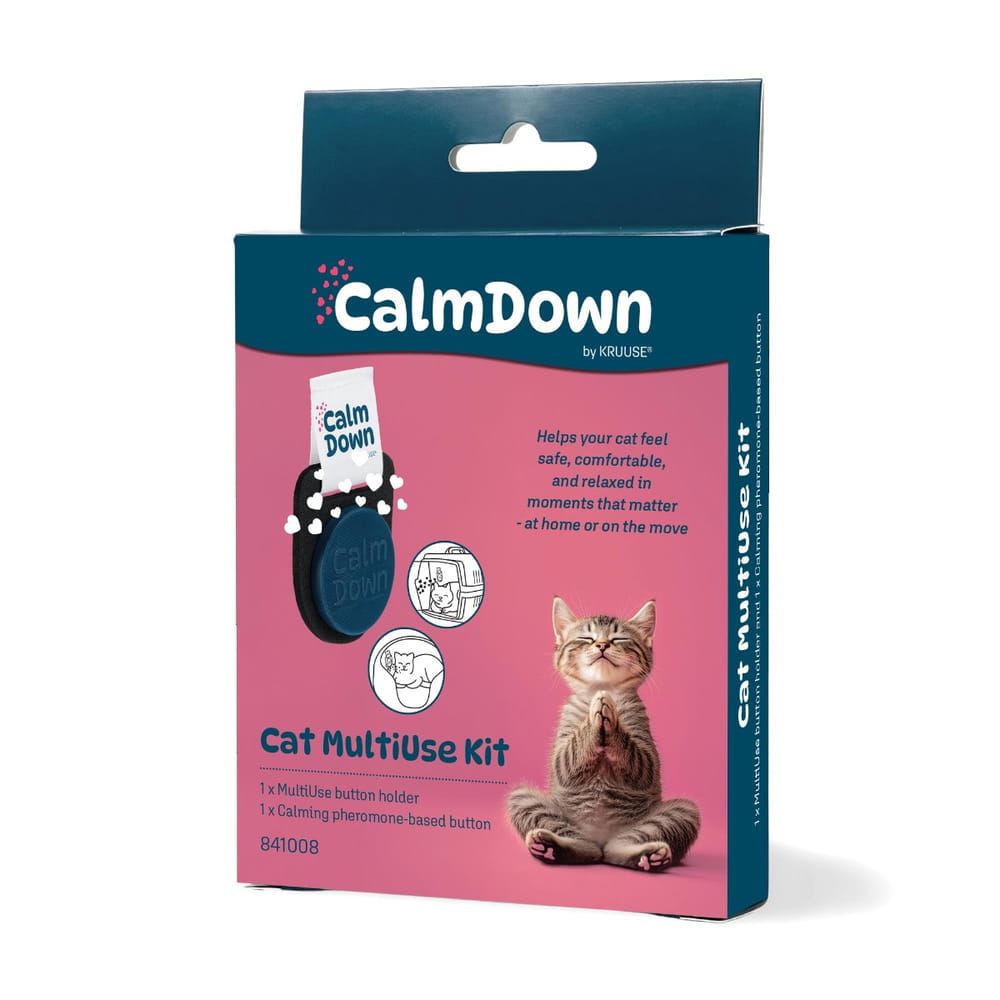 CalmDown Post-Op Button & Velcro Tag for Cats