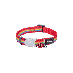 Katzenhalsband Design Rainbow Red XS