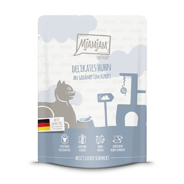 Delikates Huhn an gedämpftem Kürbis