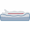 Vital Bett Lino eckig, beige