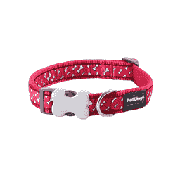 Halsband Design Flying Bones Red