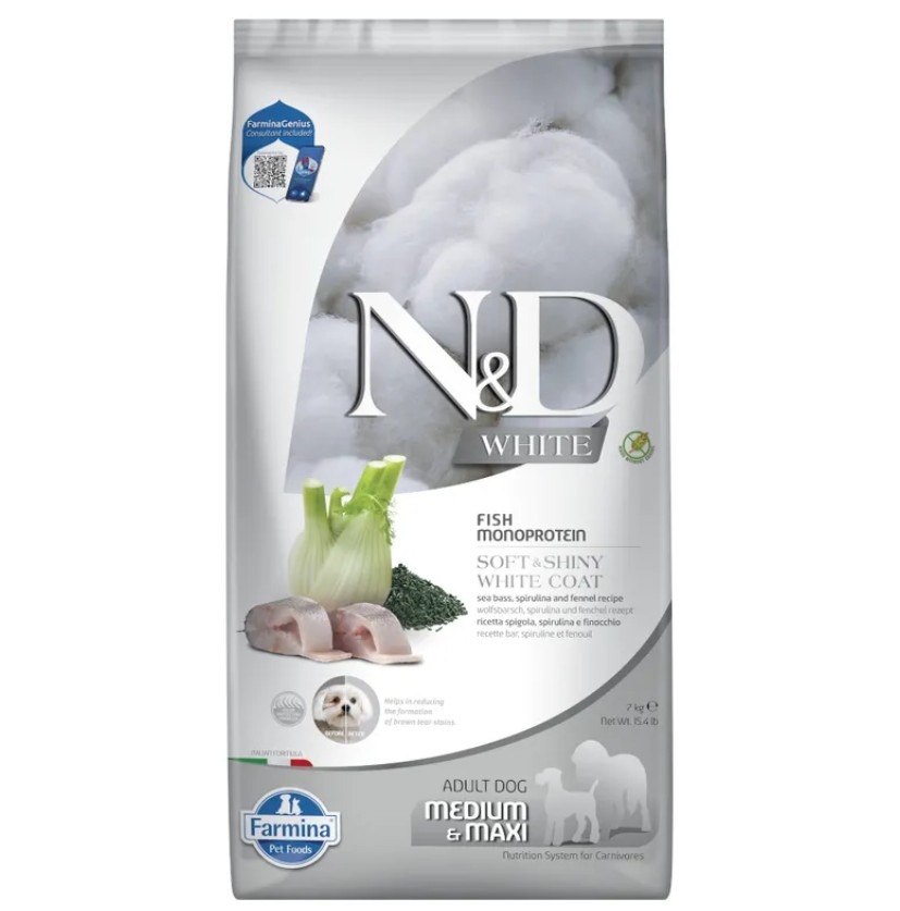 Canine Adult Medium/Maxi sea bass, fennel &amp; spirulina
