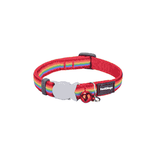 Katzenhalsband Design Rainbow Red XS