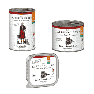 Katze Bio-Rind Sensitive Pâté - neue Rezeptur