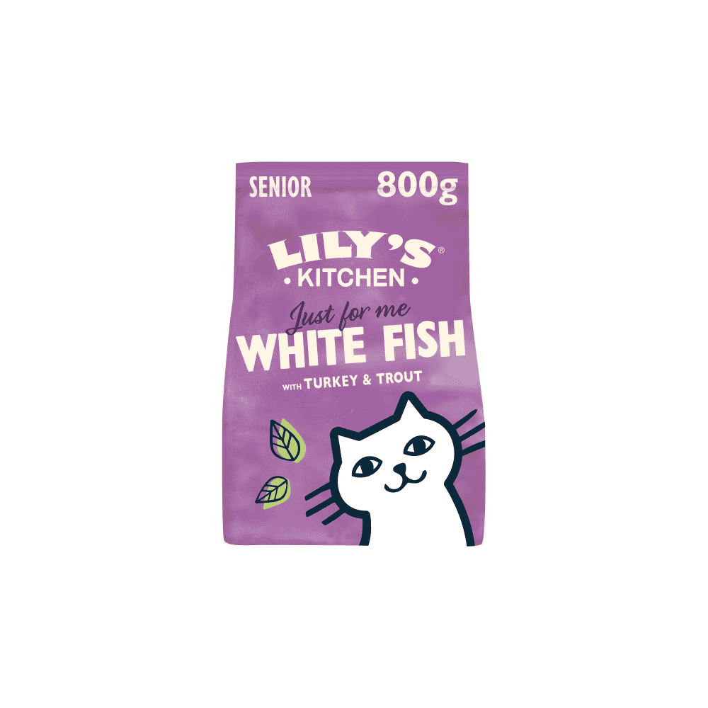 White Fish with Turkey & Trout for Mature Cats