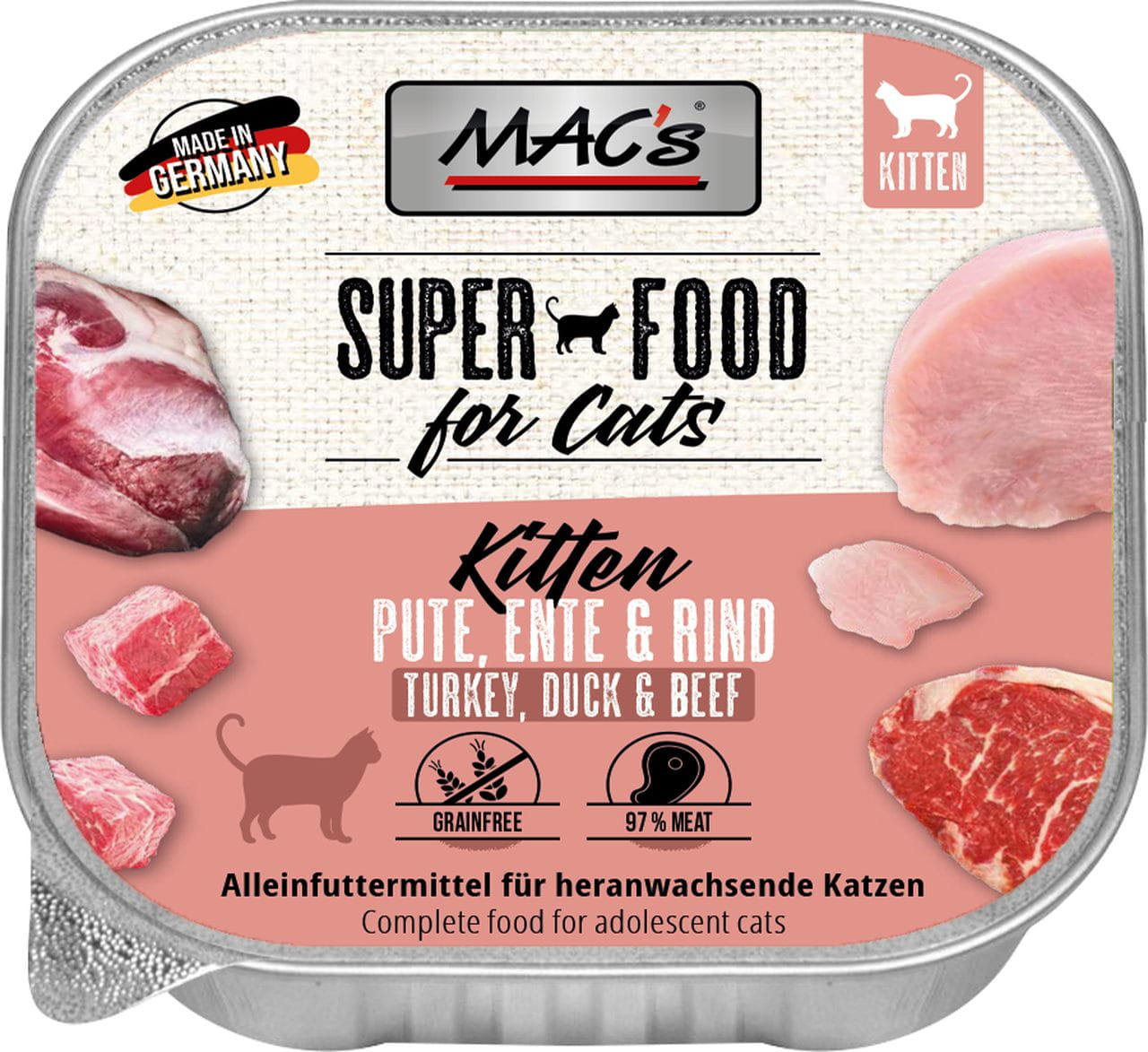 CAT Kitten Pute, Ente & Rind - Schale