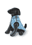 Hundemantel Comfyskin blau meliert