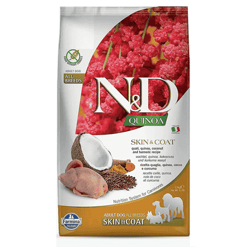 Canine Adult Medium/Maxi Quinoa Skin & Coat Wachtel, Kokos
