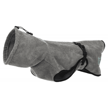 Peignoir de bain pour chien, gris