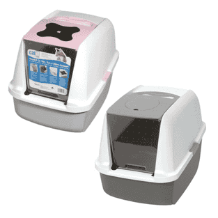 Toilette à chat avec capot