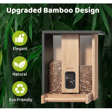 Birdfy Feeder Bamboo - Birdhouse with camera