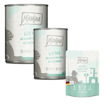 Gute Pute an gedämpftem Kürbis mit Katzenminze