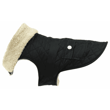 Plushy dog coat, black