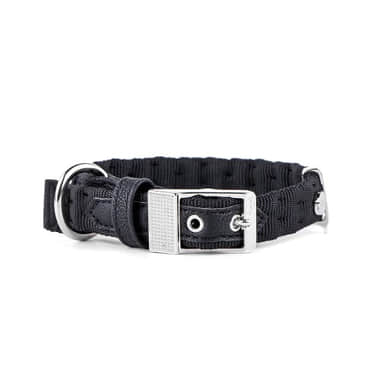 Milano Halsband Nylon für Hunde in schwarz
