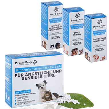 Set de 3 mélanges de fleurs pour animaux anxieux et sensibles